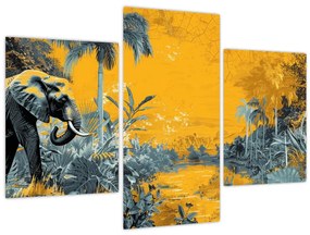 Tablou - Elefant în natură (90x60 cm)