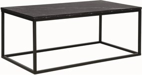 Masuta ROSSI A, negru cu efect de marmura/negru, PAL melaminat/metal,