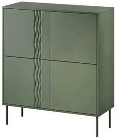 Comoda TRESSE, verde, PAL laminat, 100x40x110 cm