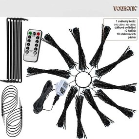 VOLTRONIC Lanț luminos în formă de con 360LED alb rece