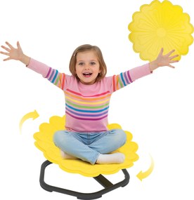 AIYAPLAY Scaun pivotant senzorial pentru copii, șezut pivotant pentru antrenamentul echilibrului și coordonării, galben | Aosom Romania
