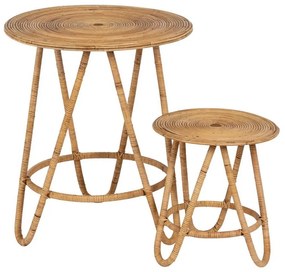 Măsuță auxiliară rotundă din ratan ø 60 cm – Ixia