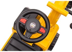 Excavator fără pedale pentru copii CAT galben/negru