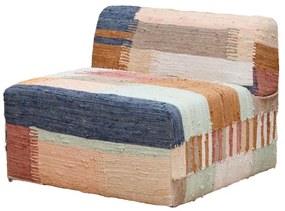 Fotoliu modular multicolor din bumbac țesut manual, „Chindi”