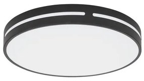 Plafoniera LED dimabila design modern Wheel negru 45cm