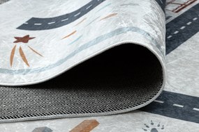 BAMBINO 46980 covor lavabil Pădure, străzi pentru copii anti-alunecare - alb / verde