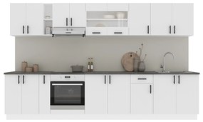 Set Bucatarie Karo V32, Alb, Blat Thermo 28 mm, L 340 cm