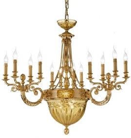 Candelabru clasic LUX realizat manual Amber