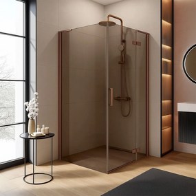 Cabina dus REA Hugo 90x80 Copper Brush