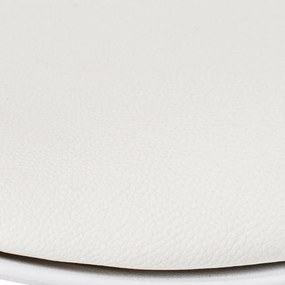 Scaune de bar albe cu înălțime ajustabilă 2 buc. din imitație de piele (înălțime șezut 56,5 cm) – Casa Selección