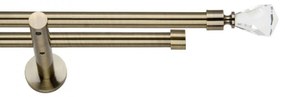 Galerie dubla CRISTAL CONE PICIOR UNIVERSAL- dubla fara inele 19/19 - AUR ANTIC (Alege marime: 180 cm)