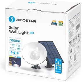 Aplică LED solară Aigostar LED/3,2V 3000K/4000K/6500K IP65 + telecomandă