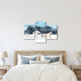 Tablou cu caii pictați (90x60 cm)