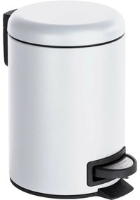 Wenko Coș de gunoi cu pedală Leman 3 l, alb, 3 l