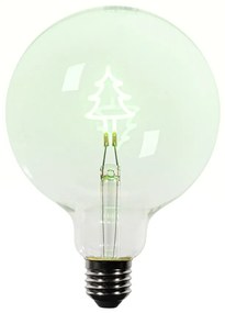Bec LED E27 de Crăciun cu filament în formă de brad de Crăciun G125 transparent 1.8W 100 lm