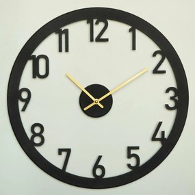Ceas de perete Stroke APS115, Black, 48 x 48 cm