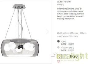 Pendul modern diametru 48,5cm AUDI-10 SP5 FUME 103983