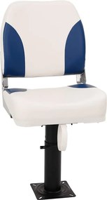 vidaXL Set 1 scaun pliabil pentru barcă, albastru și alb, 41x36x48 cm