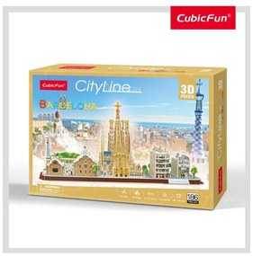 PUZZLE 3D BARCELONA 186 PIESE - CUBICFUN (CUMC256H)