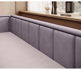Canapea roz extensibilă/cu spațiu de depozitare cu tapițerie din chenille 214 cm Fulgeo – ELTAP