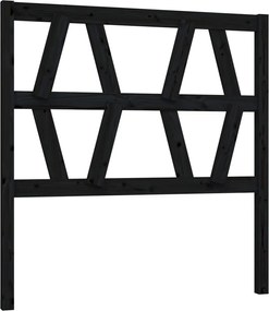 vidaXL Tăblie de pat, negru, 96x4x100 cm, lemn masiv de pin