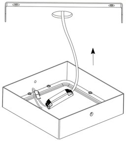 Eglo 97268 - Plafonieră LED FUEVA 1 1xLED/25W/230V albă pătrată 4000K