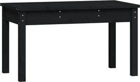 vidaXL Bancă de grădină, negru, 80x44x45 cm, lemn masiv de pin