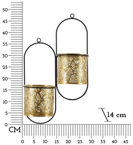 Suport pentru ghiveci din metal ø 14 cm (înălțime 48 cm) Double Hong – Mauro Ferretti
