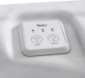 Minipiscina jacuzzi 6 persoane, alb-lucios, 43 jeturi, WiFi, sistem audio, In-Line WIS, Gecko IN.YE-3, scara SMART-IN STEP PEAKLIFE Wellis Atlas Life