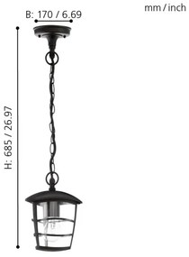 Eglo 93406 - Candelabru LED de exterior ALORIA, 1x E27/8,5 W/230 V, IP44