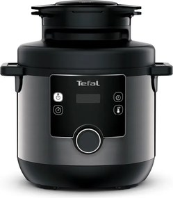 Multicooker Tefal Turbo Cuisine & Fry CY778830, 70 kPa, 1200W, 7.6 l, 15 programe, Acoperire neaderenta, Mentinere caldura, Control digital, Negru