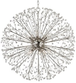 Candelabru LUX design modern DUNKIRK nichel lucios, cu 10 surse de lumina