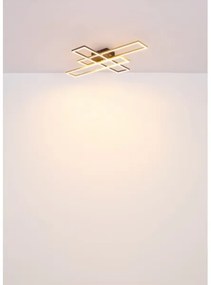 Plafonieră LED Globo 67208-40G DAKARI 40W/230V 3000K 60x80 cm negru/auriu