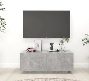 804440 vidaXL Comodă TV, gri beton, 100x35x40 cm, lemn prelucrat