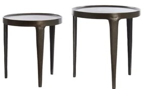 Măsuță auxiliară rotundă din metal ø 43 cm Tobias – Light &amp; Living