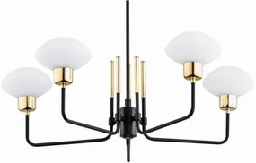 Argon 2128 - Lustr RAVELLO 5xE14/15W/230V negru/auriu pe tijă