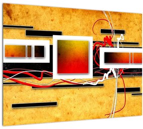 Tablou pe sticlă - Abstract (70x50 cm)