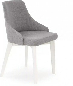 Scaun TOLEDO, gri/alb, stofa clasica/lemn de fag, 51x55x82 cm