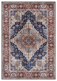 Covor Nouristan Sylla, 120 x 160 cm, roșu - albastru închis