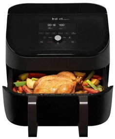 Friteuza cu aer cald Instant Pot Vortex Plus Versazone 140115101, 1700W, 8.5L, 2 zone de gatit independente, 35-205°C, 6 programe, Negru