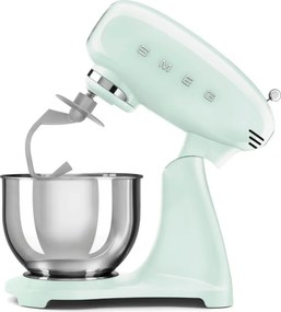 Mixer planetar SMEG SMF03PGEU, 800 W, 4,8 l, 10 viteze, Functie de pornire treptata, Verde pastel