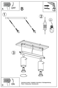 Lampă spot BERGE 2xGU10/40W/230V