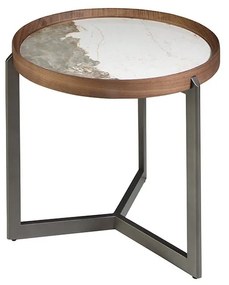 Masuta laterala deosebita design LUX Walnut-Marble