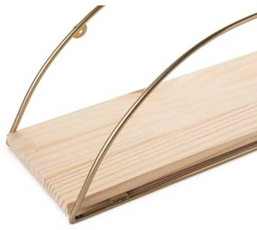 Raft de perete 45x18 cm stejar/auriu