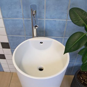 Lavoar stativ, Fluminia, Athos, rotund, 40 cm, alb