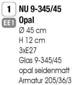 Plafoniera moderna diametru 45cm, Alba