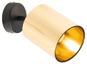 Spot modern negru cu auriu - Lofty