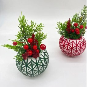 Ghiveci decorativ cu flori artificiale, homs seria A620,17x5.5x9 cm,30374