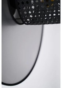Aplică TOKYO Duolla RATTAN 1xE27/15W/230V d. 50 cm argintiu/negru