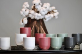 Pahar Cafea Ceramica Novum (Rosu Grena-Mat, 250ml) Gresie Glazurata Manual